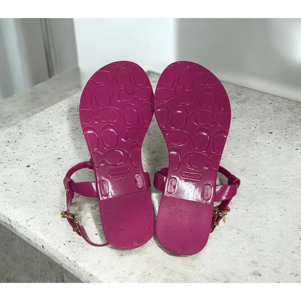 Coach A8875 Pier Jelly Thong Sandal Size 5B